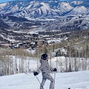 Perfect Moment Houndstooth Polar Flare Down Jacket